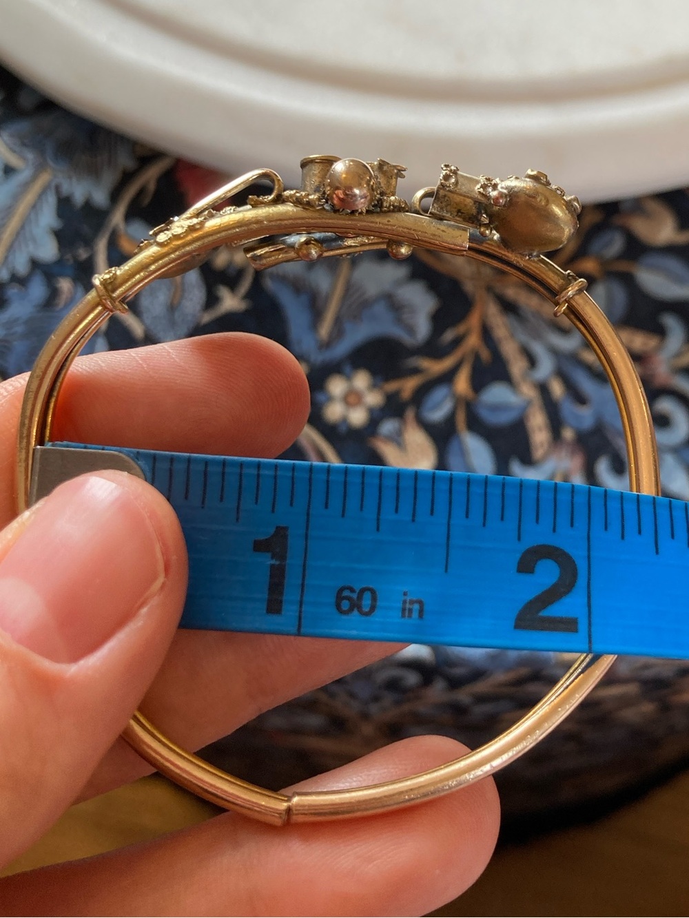 Antique Victorian Celestial Rose-Cut Garnet Crescent Moon & Stars GF Bracelet - Picture 16 of 16